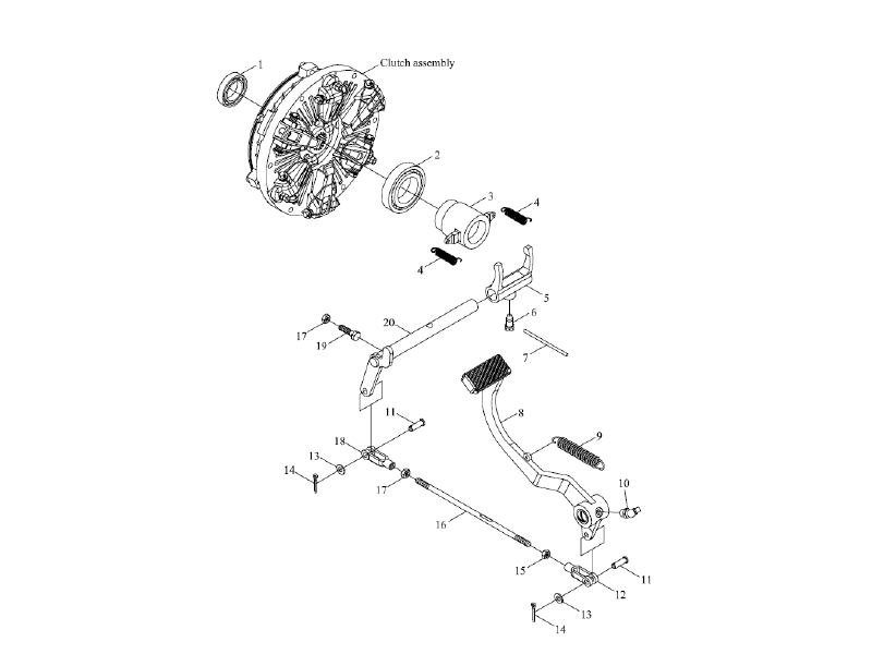 Foton Clutch Control Assembly