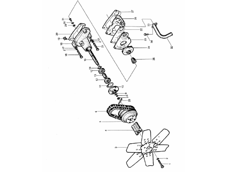 Foton Cooling Water Pump And Fan Assembly