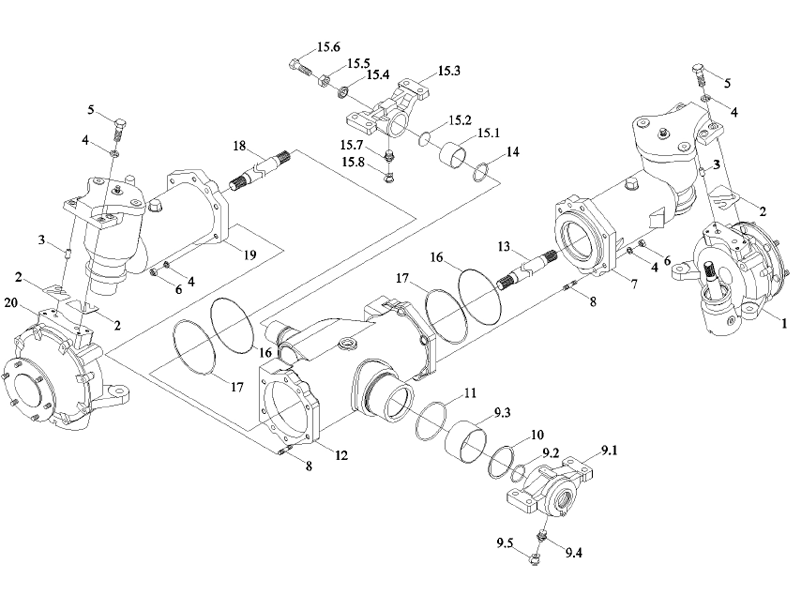Foton Front Driving Axle Assembly