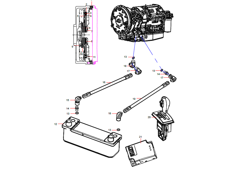 SANY Gearbox Peripheral Connectot