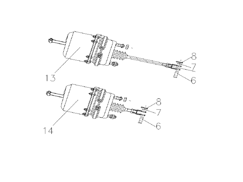 Sinotruk Howo A7 6x4-6x6 Brake Air Chamber (Mid-Rear Axle) 6x4-6x6