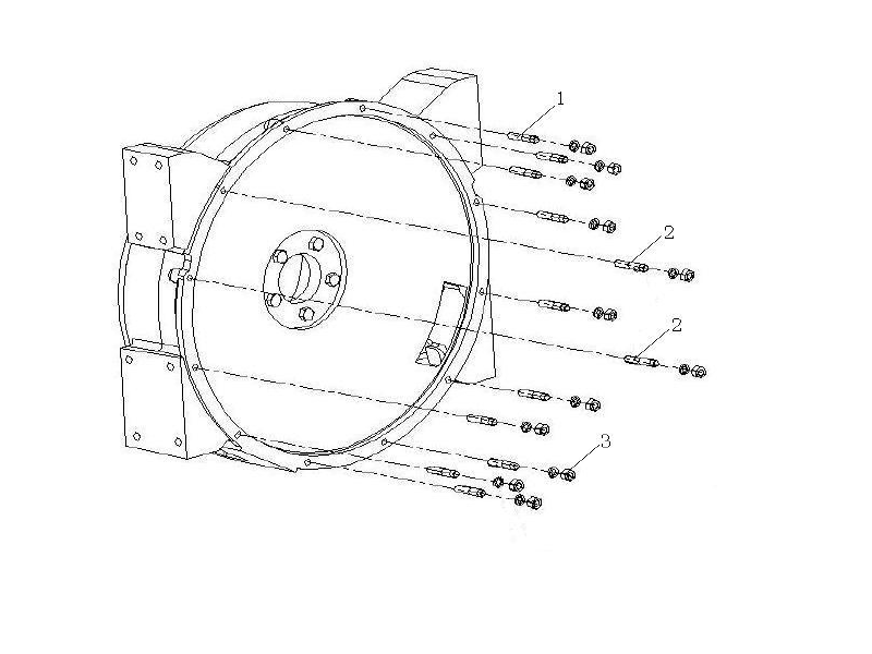 Sinotruk Howo A7 Cast Iron Transmission Double Head Bolt