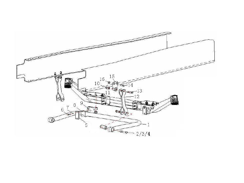 Sinotruk Howo A7 Front Axle Stabilizer (Howo)