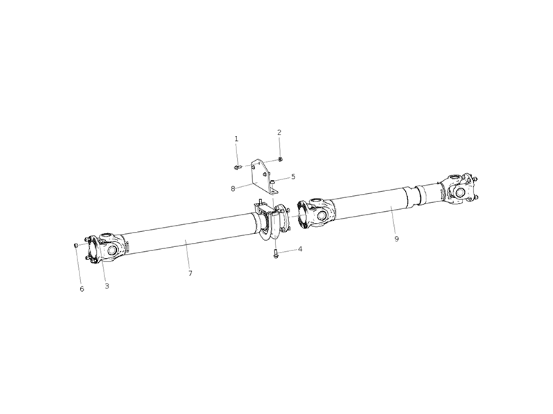 Sitrak Main Drive Shaft (G7//8×4/Wheelbase 1950+2525+1350/Wp10h/Hw19712l/Mcp16 Double Axle/Xs180/M Type)