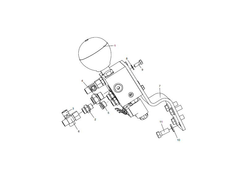 XCMG Pilot Oil Source Block Assembly